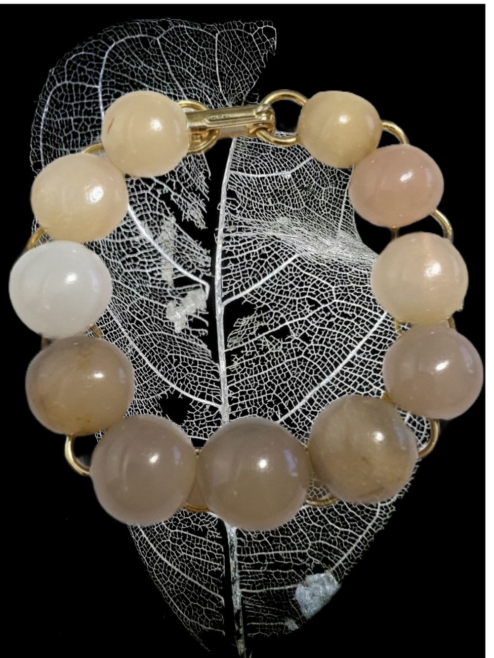 Vintage Goldtone and Moonstone  Cabochon Bracelet